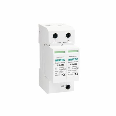 Dispositivo de proteção contra sobretensões de energia de 3 fases MOV de 110kA SPD com instalação DIN Rail