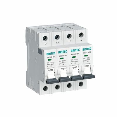 BRSCB-40 Classe II 40KA Protector de backup dedicado Dispositivo de proteção contra sobretensões MCB especialmente concebido para arrester sobretensões.