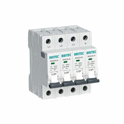 BRSCB-80 4P Dispositivo de Proteção contra Surge Classe II 80KA MCB de Apoio Dedicado especialmente concebido para Surge Arrester SCB
