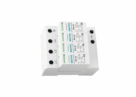 UL94-V0 35mm Din Rail 40ka Tipo 2 Proteção contra raios Arrestador de surto de energia