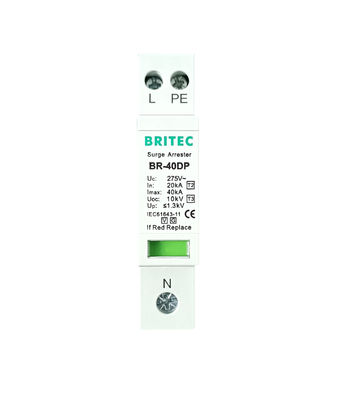 BRITEC BR-40DP 275 3+1P Tipo 2 Proteção contra sobretensões