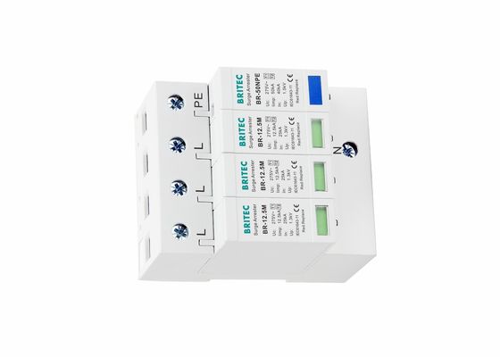 Dispositivo de protecção contra sobretensões Iimp 12,5 kA com caixa de termoplástico e montador DIN
