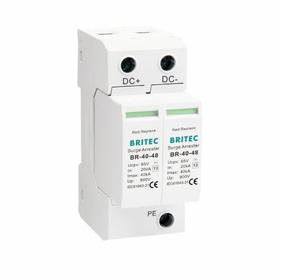 TY-40 24V 40KA Dispositivo de protecção contra sobretensões de corrente contínua com material termoplástico UL94-V0 para sistemas solares