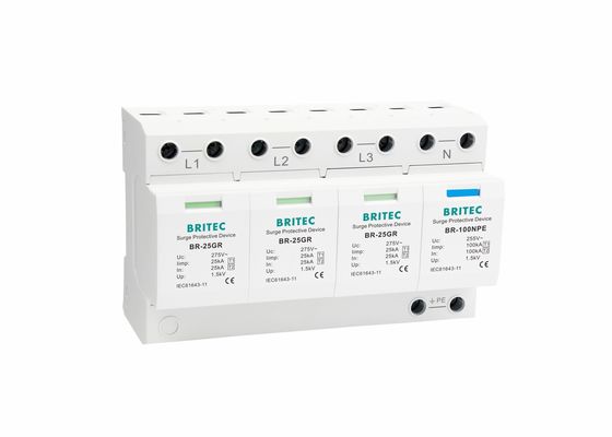 25KA Proteção contra raios Arrestador de sobrecarga Protector de sobrecarga termoplástico de três fases