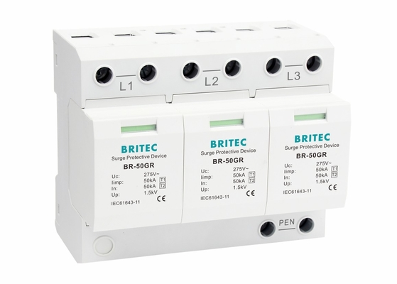 3 dispositivos de proteção industriais do impulso de Polo 3 logotipo personalizado tensão da fase 150