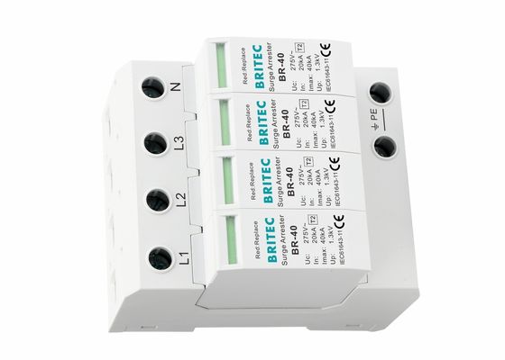 EN 61643-11 Norma 8/20μs Dispositivo de Proteção contra Surtos Tipo 2 Trilho DIN 35mm