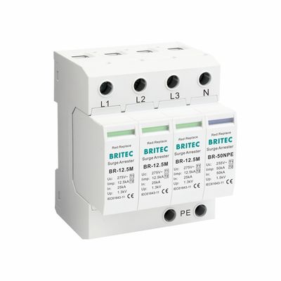 BR-12.5M 4P Dispositivo de Proteção contra Surtos Tipo 1 spd protetor contra surtos ac tipo 1 12.5ka spd tipo 1 spd Überspannung 12.5ka supressor de surtos dispositivo de proteção contra surtos industrial