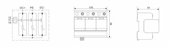 Dispositivo de Proteção contra Surtos DC BRPV3-1000-20 para Sistemas Solares 1000V spd 1000v dc t1 t2