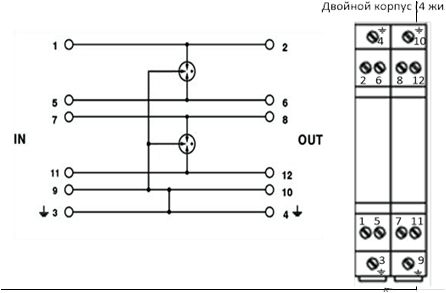 RS-485 BRPI-06 Supressor de Surtos de Sinal linha de telecomunicações industrial Redes de dados proteção contra surtos Protetor contra raios