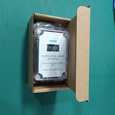 BR-SC02M Contador de choques de raios 0~999,999 eventos Contador de choques de iluminação Dispositivo para proteção contra raios