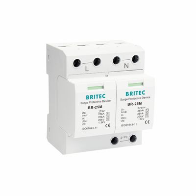 BRITEC BR-25M 3+1 Dispositivo de protecção contra sobretensões de tipo 1 com módulo de 25kA Iimp