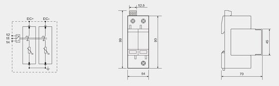 BR-40-24 T2 Dispositivo de protecção contra sobretensões de corrente contínua 40kA 24V SPD com gabinete UL94-V0 termoplástico para sobretensões de energia