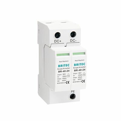 BR-40 24 Câmera DC SPD Dispositivo de protecção contra sobretensões Proteção contra sobretensões de aterragem Dc Spd Tipo 2 vigilância de segurança DC Power Surge Protector