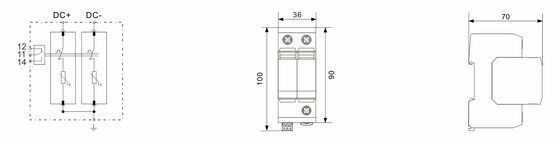 BR-40 24 Câmera DC SPD Dispositivo de protecção contra sobretensões Proteção contra sobretensões de aterragem Dc Spd Tipo 2 vigilância de segurança DC Power Surge Protector