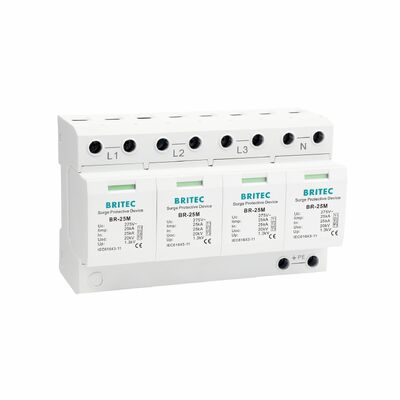 BR-25M 3+1 150V 275V 320V 440V Dispositivo de protecção contra sobretensões Proteção contra sobretensões tipo 1 SPD Fornecedor de três fases Protector contra sobretensões de energia Überspannungsableiter