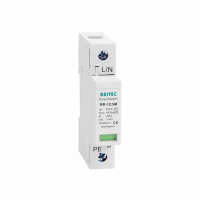 tipo branco de Polo do dispositivo de proteção um do impulso de poder 320V - 1 classe 1+2 SPD da C.A. +2