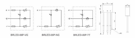 Protector contra sobretensões LED IP65 com tempo de resposta < 25 ns e conformidade com a norma IEC/EN61643-11 para sistemas de iluminação LED