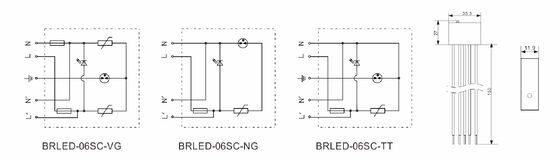 Protector contra sobretensões LED IP65 com tempo de resposta < 25 ns e conformidade com a norma IEC/EN61643-11 para sistemas de iluminação LED