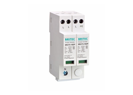 Dispositivo de protecção contra sobretensões de três fases Tipo 3 BR275-10DP 4 Pole Surge Arrester