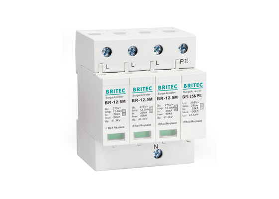 Alojamento do prendedor B+C Thermalplastic do impulso dos SPDs Iimp 12.5kA T1+T2