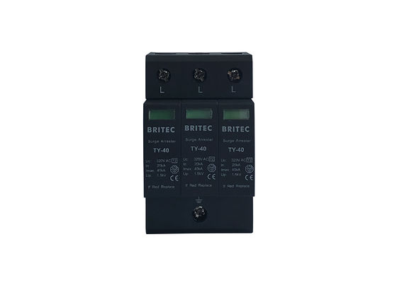 Tipo 3P - 2 SPD 40kA Pluggable da classe II do IEC 61643 para a proteção geral