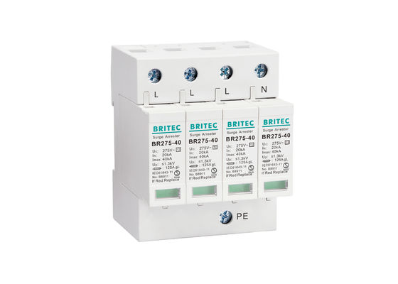 40kA fabricante elétrico trifásico Plastic Thunder Arrester da C.A. SPD