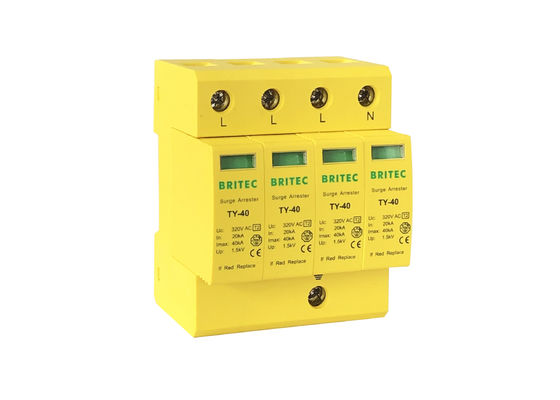 40ka Cuatro-pólio SPD Pluggable Ac Line Surge Protector Arrester