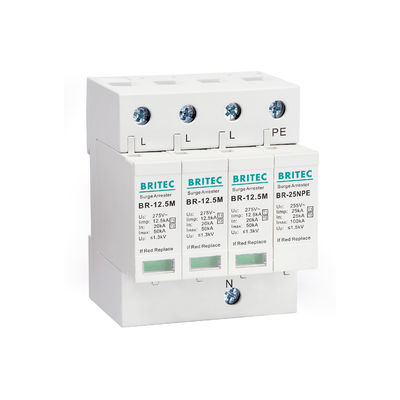 BR-12.5M 3P Tipo 1 12.5kA Dispositivo de proteção contra sobretensão de 3 fases SPD Arrester 12.5ka supressor de sobretensão industrial