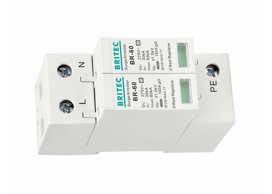 protetor de impulso bonde da C.A. da fase monofásica do prendedor do impulso de relâmpago do poder 60ka