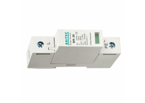 Protetor de impulso da fonte de alimentação do SPD 20kA da fase monofásica do prendedor do impulso da C.A. 275V