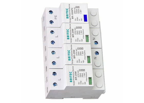 Dispositivo de Proteção contra Surtos de Energia Tecnologia MOV Classe I Tipo 1 B+C 25kA Supressor de Surtos para Sistemas de Baixa Tensão