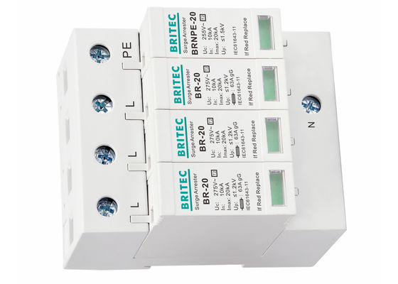 dispositivo protetor do relâmpago elétrico do protetor de impulso 20kA da C.A. 275V