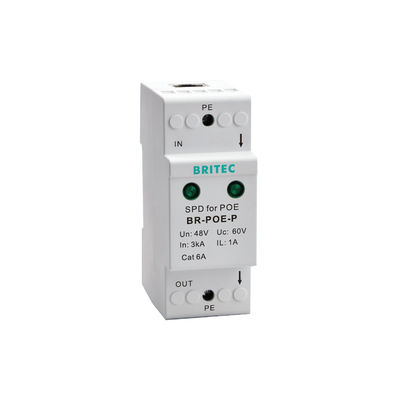 SPD 48V RJ45 POE Dados Ethernet Dispositivos de Proteção contra sobretensões Ethernet SPD rj45 rede de detectores de relâmpagos