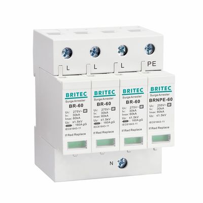 BR275-60 2P 2P ac SPD 60kA 2P Dispositivo de Proteção contra Surtos (SPD) Monofásico Supressor de Surtos Dispositivo de Proteção contra Surtos