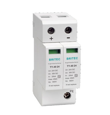 TY-40 24 24v Dispositivo de protecção contra sobretensões solares Tipo 2 Supressor de sobretensões Dispositivo de protecção contra sobretensões