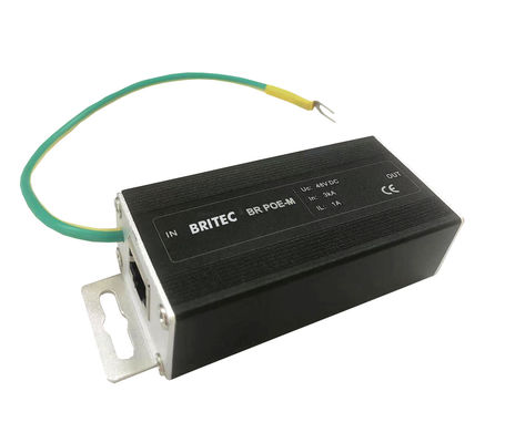 BR-POE-M POE câmera Arrestador de surtos de sinal Rede Protector de surtos rj45 Proteção de surtos poe relâmpago Rj45 Proteção de surtos de linha Cat6 Protector de surtos / LAN / compacto / RJ45