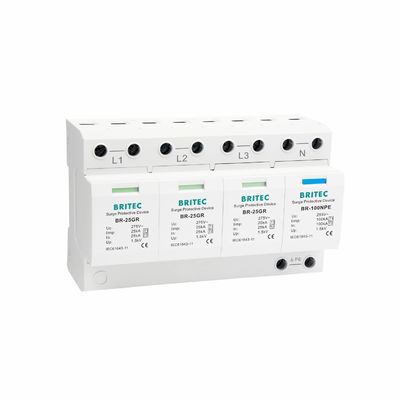 BR-25GR 3P+1 Tipo 1 Dispositivo de Proteção contra Altura SPD Ableiter Thunder Arrester Spark Arrester gap spd classe 1 Proteção contra Altura