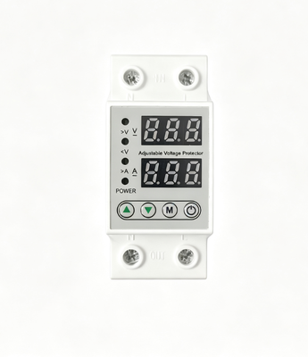 BROU03-63 63A Corrente de trabalho nominal sobre tensão Dispositivo de proteção AC 220V40A 63A 230V Protector de tensão de corrente digital Din Rail Regular sobre e sob a tensão Protector