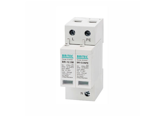 Classe B + C Protector contra ondas de raio 12,5kA Iimp 275V AC T1 + T2 Supressor SPD